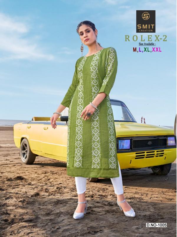 Smit Rolex 2 Fancy Chanderi Designer Kurti Collection